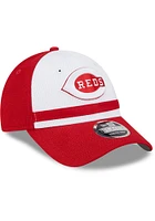 New Era Cincinnati Reds 2024 Batting Practice Stretch Snap 9FORTY Adjustable Hat - Red