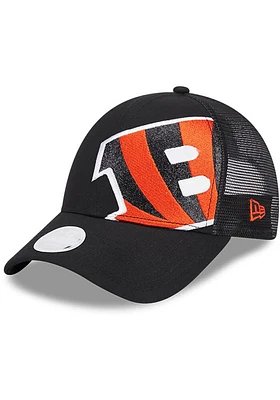 New Era Cincinnati Bengals Black Game Day Offside Spark Trucker JR 9FORTY Youth Adjustable Hat