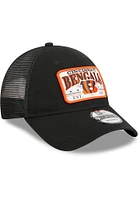 New Era Cincinnati Bengals Plate Trucker 9FORTY Adjustable Hat - Black