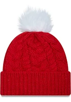 New Era Cincinnati Bearcats Red Pom Cuff Womens Knit Hat