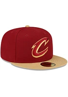 New Era Cleveland Cavaliers Mens Cardinal Basic 2T 59FIFTY Fitted Hat