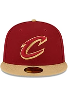 New Era Cleveland Cavaliers Mens Cardinal Basic 2T 59FIFTY Fitted Hat