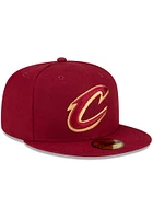 New Era Cleveland Cavaliers Mens Cardinal Basic 59FIFTY Fitted Hat