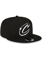 New Era Cleveland Cavaliers Black Basic Black and White Logo 9FIFTY Mens Snapback Hat