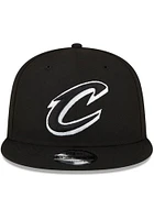 New Era Cleveland Cavaliers Black Basic Black and White Logo 9FIFTY Mens Snapback Hat