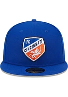 New Era FC Cincinnati Mens Blue TC Evergreen 59FIFTY Fitted Hat