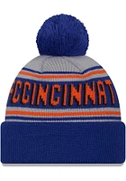 New Era FC Cincinnati Grey Evergreen Wordmark Pom Mens Knit Hat