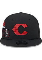 New Era Cincinnati Reds Black Side Logo 9FIFTY Mens Snapback Hat