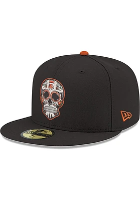 New Era Cincinnati Bengals Mens Black Sugar Skull Orange UV 59FIFTY Fitted Hat