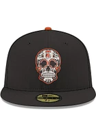 New Era Cincinnati Bengals Mens Black Sugar Skull Orange UV 59FIFTY Fitted Hat