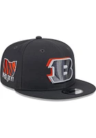 New Era Cincinnati Bengals Graphite 2024 NFL Draft 9FIFTY Mens Snapback Hat