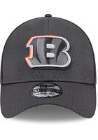 New Era Cincinnati Bengals Mens Graphite 2024 NFL Draft 39THIRTY Flex Hat