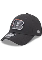 New Era Cincinnati Bengals Graphite 2024 NFL Draft JR 9FORTY Youth Adjustable Hat