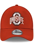 New Era Ohio State Buckeyes Mens Red Primary Logo Team Classic 39THIRTY Flex Hat