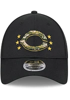 New Era Cincinnati Reds 2024 Armed Forces Day 9FORTY Adjustable Hat - Black