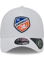 New Era FC Cincinnati Mens White Game Day Recycled 39THIRTY Flex Hat