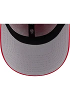 New Era Cincinnati Reds Mens Red Game Day Contrast Thread 39THIRTY Flex Hat