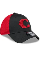 New Era Cincinnati Reds Mens Black Game Day TC Distinct 2T 39THIRTY Flex Hat