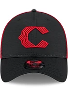 New Era Cincinnati Reds Mens Black Game Day TC Distinct 2T 39THIRTY Flex Hat