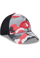 New Era Cincinnati Reds Mens Black 2T Active Training Camo 39THIRTY Flex Hat