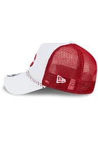 New Era Cincinnati Reds Court Sport Foam Rope Trucker Adjustable Hat - White