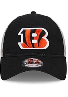 New Era Cincinnati Bengals Game Day Super Side Patch Trucker 9TWENTY Adjustable Hat - Black