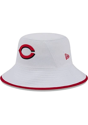 New Era Cincinnati Reds White BCKT GAME DAY 17557 Mens Bucket Hat