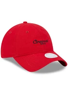 New Era Cincinnati Reds Red Throwback Mini Script 9TWENTY Womens Adjustable Hat