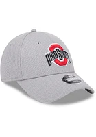 New Era Ohio State Buckeyes Grey Evergreen Stretch Snap 9FORTY Youth Adjustable Hat