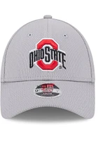 New Era Ohio State Buckeyes Grey Evergreen Stretch Snap 9FORTY Youth Adjustable Hat