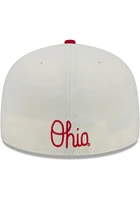 New Era Ohio State Buckeyes Mens White Chrome 2T Evergreen 59FIFTY Fitted Hat