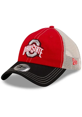 New Era Ohio State Buckeyes 2T Casual Classic Trucker Adjustable Hat - Red