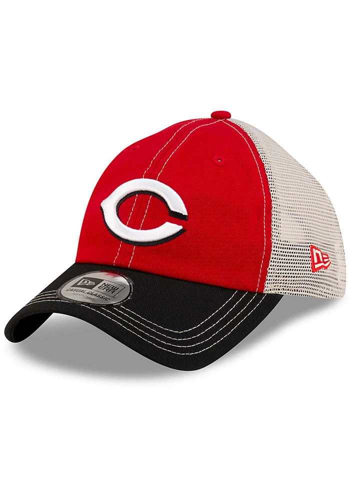 New Era Cincinnati Reds 2T Casual Classic Trucker Adjustable Hat - Red