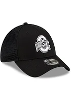 New Era Ohio State Buckeyes Mens Black and White Logo 39THIRTY Flex Hat