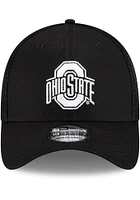 New Era Ohio State Buckeyes Mens Black and White Logo 39THIRTY Flex Hat