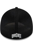 New Era Ohio State Buckeyes Mens Black and White Logo 39THIRTY Flex Hat