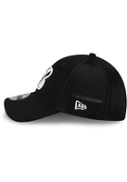 New Era Cincinnati Bengals Mens Black and White Logo 39THIRTY Flex Hat