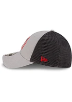 New Era Ohio State Buckeyes Mens Graphite and Grey Tonal Logo 39THIRTY Flex Hat