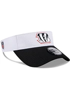 New Era Cincinnati Bengals Mens White 2024 Training Camp Adjustable Visor