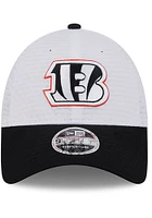 New Era Cincinnati Bengals White 2024 Training Camp JR Stretch 9FORTY Youth Adjustable Hat