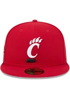 New Era Cincinnati Bearcats Mens Red Pennant 59FIFTY Fitted Hat