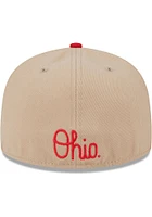 New Era Ohio State Buckeyes Mens Tan 2T Evergreen 59FIFTY Fitted Hat