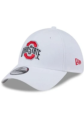 New Era Ohio State Buckeyes Mens White Evergreen Team Classic 39THIRTY Flex Hat