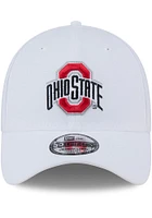 New Era Ohio State Buckeyes Mens White Evergreen Team Classic 39THIRTY Flex Hat