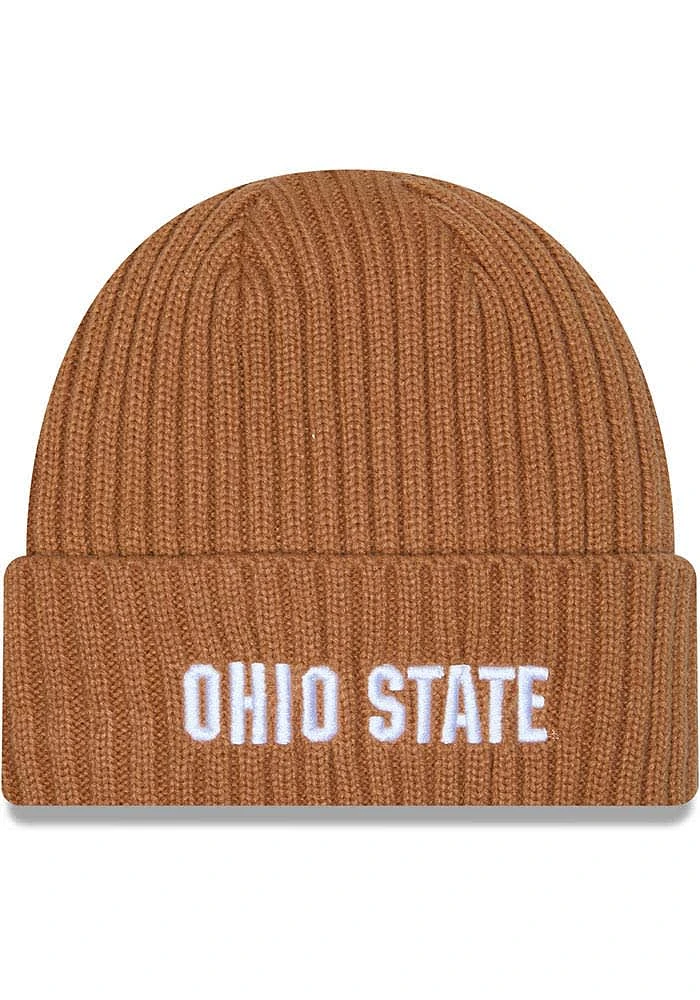 New Era Ohio State Buckeyes Brown Color Pack OTC Logo Cuff Mens Knit Hat