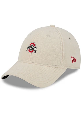 New Era Ohio State Buckeyes White Cozy Sherpa 9FORTY Womens Adjustable Hat