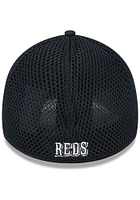 New Era Cincinnati Reds Black Tonal Evergreen Neo JR 39THIRTY Youth Flex Hat