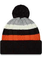 New Era Cincinnati Bengals Black Cabled Color JR Cuff Pom Youth Knit Hat