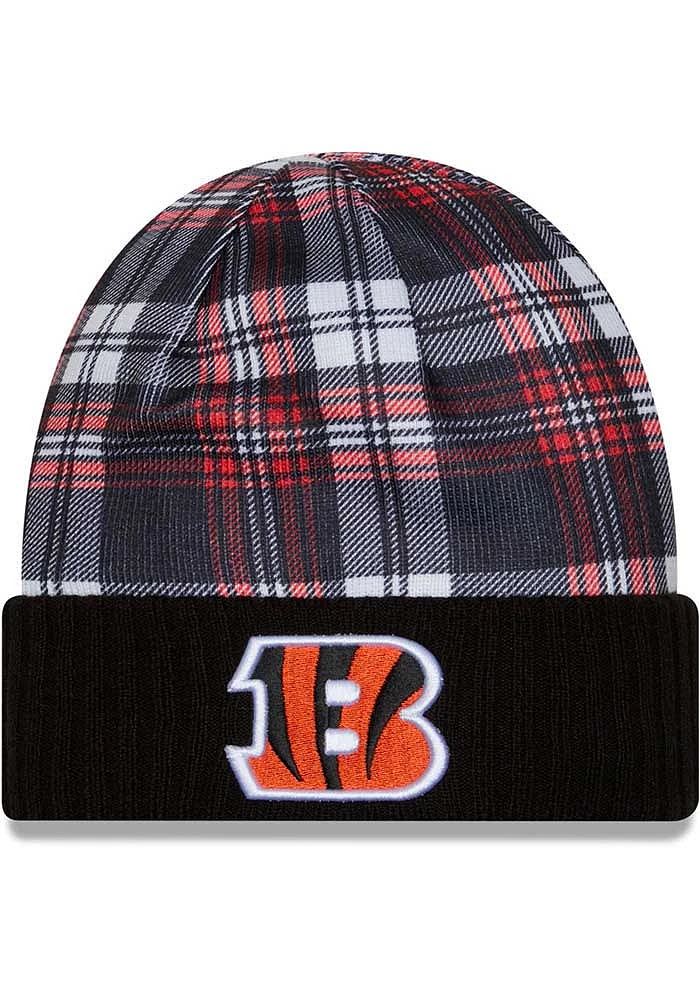 New Era Cincinnati Bengals Black 2024 Sideline Statement JR Cuff Youth Knit Hat