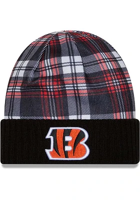 New Era Cincinnati Bengals Black 2024 Sideline Statement JR Cuff Youth Knit Hat